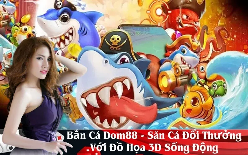 Bắn Cá Dom88 - Săn Cá Đổi Thưởng Với Đồ Họa 3D Sống Động